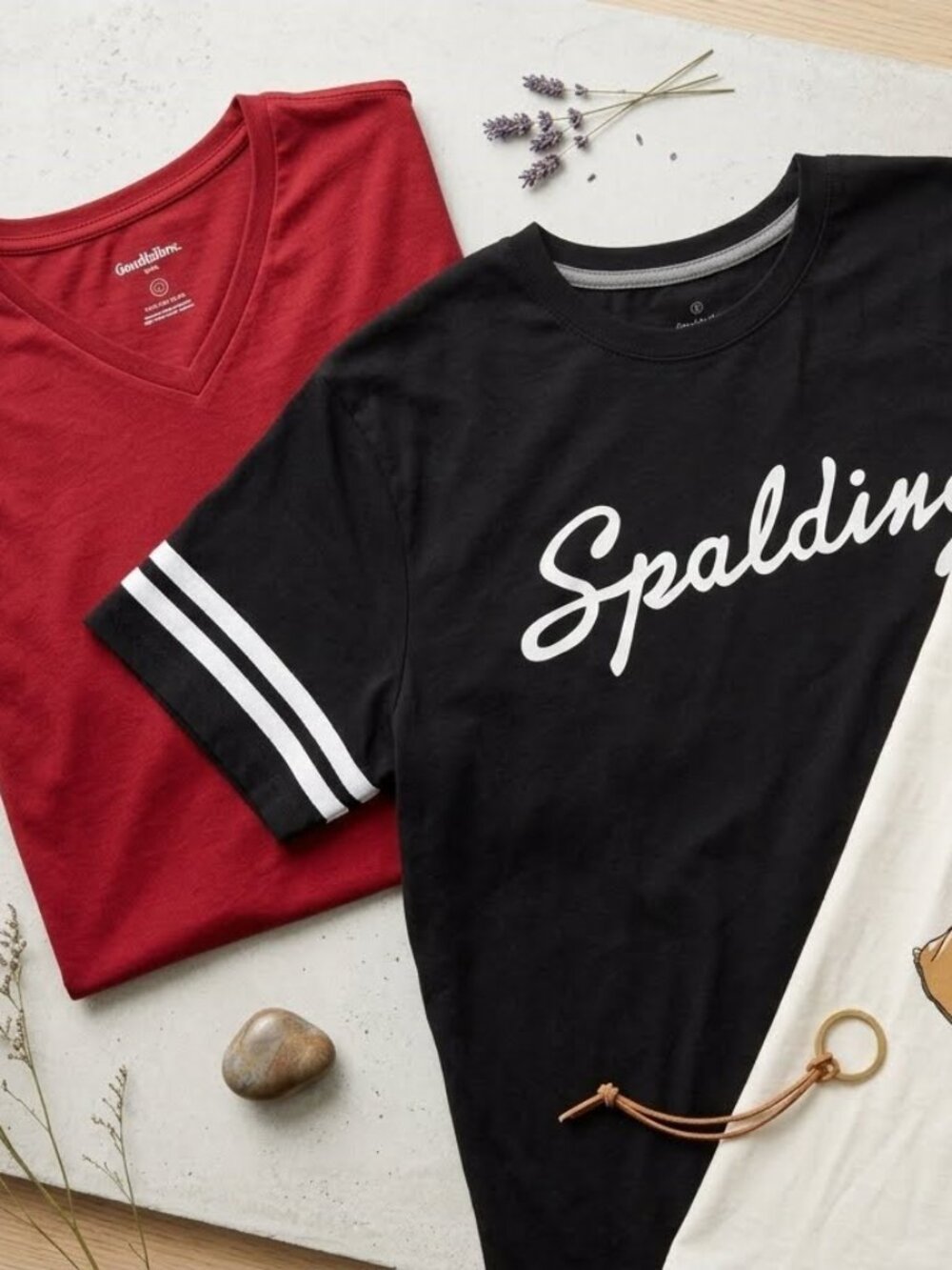 Men’s 3pc Tee Set – Spalding Tank, Star Wars Tee, Goodfellow Red Shirt-Size XL - Picture 2 of 10